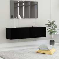  TV Cabinet Black 120x30x30 cm Engineered Wood