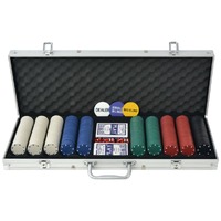  Poker Set with 500 Chips Aluminium
