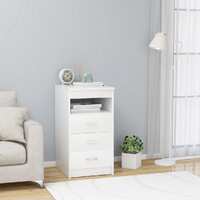  Drawer Cabinet White 40x50x76 cm Engineered Wood