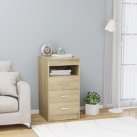  Drawer Cabinet Sonoma Oak 40x50x76 cm Engineered Wood