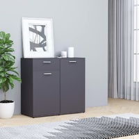  Sideboard Grey 80x36x75 cm Engineered Wood
