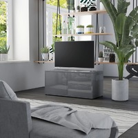  TV Cabinet High Gloss Grey 80x34x36 cm Engineered Wood
