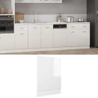  Dishwasher Panel High Gloss White 45x3x67 cm Engineered Wood