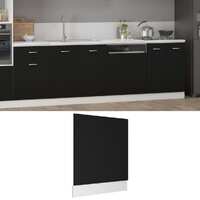  Dishwasher Panel Black 59.5x3x67 cm Engineered Wood
