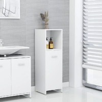  Bathroom Cabinet White 30x30x95 cm Engineered Wood
