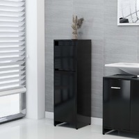  Bathroom Cabinet Black 30x30x95 cm Engineered Wood