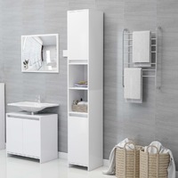  Bathroom Cabinet White 30x30x183.5 cm Engineered Wood