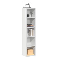  CD Cabinets 2 pcs High Gloss White 21x16x93.5 cm Engineered Wood