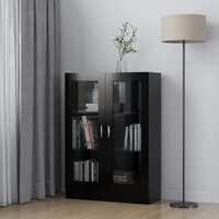  Vitrine Cabinet Black 82.5x30.5x115 cm Engineered Wood