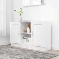  Sideboard White 120x30.5x70 cm Engineered Wood
