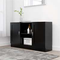  Sideboard Black 120x30.5x70 cm Engineered Wood
