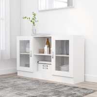  Vitrine Cabinet White 120x30.5x70 cm Engineered Wood