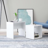  Coffee Table Set White 48x30x45 cm Engineered Wood