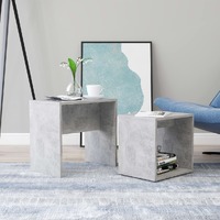  Coffee Table Set Concrete Grey 48x30x45 cm Engineered Wood
