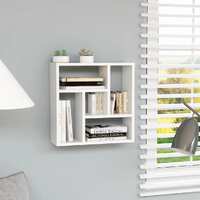  Wall Shelf White 45.1x16x45.1 cm Engineered Wood