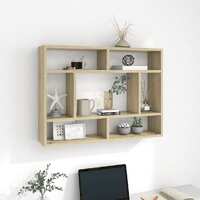  Wall Shelf Sonoma Oak 75x16x55 cm Engineered Wood