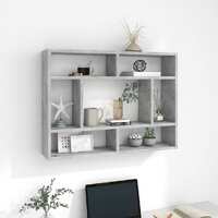  Wall Shelf Concrete Grey 75x16x55 cm Engineered Wood
