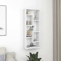  Wall Shelf White 36x16x90 cm Engineered Wood