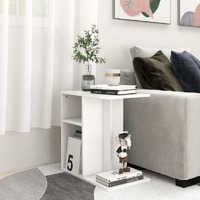  Side Table White 50x30x50 cm Engineered Wood
