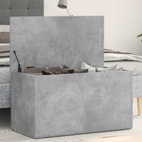  Storage Chest Concrete Grey 84x42x46 cm Engineered Wood