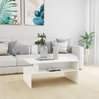  Coffee Table White 90x60x42.5 cm Engineered Wood