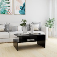  Coffee Table Black 90x60x42.5 cm Engineered Wood