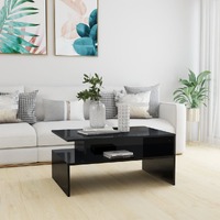  Coffee Table High Gloss Black 90x60x42.5 cm Engineered Wood
