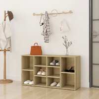  Shoe Bench Sonoma Oak 103x30x54.5 cm Engineered Wood