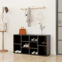  Shoe Bench High Gloss Grey 103x30x54.5 cm Engineered Wood