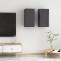  TV Cabinets 2 pcs Grey 30.5x30x60 cm Engineered Wood