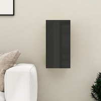  TV Cabinet High Gloss Black 30.5x30x60 cm Engineered Wood