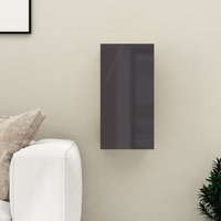  TV Cabinet High Gloss Grey 30.5x30x60 cm Engineered Wood