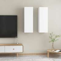  TV Cabinets 2 pcs White 30.5x30x90 cm Engineered Wood