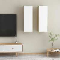  TV Cabinets 2 pcs White and Sonoma Oak 30.5x30x90 cm Engineered Wood