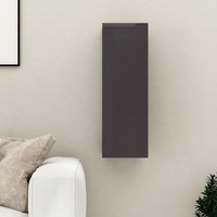  TV Cabinet High Gloss Grey 30.5x30x90 cm Engineered Wood