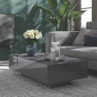  Coffee Table High Gloss Grey 115x60x31 cm Engineered Wood
