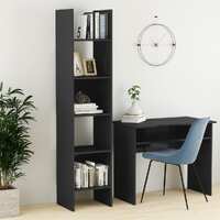  Book Cabinet High Gloss Grey 40x35x180 cm Engineered Wood