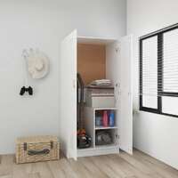  Wardrobe White 82.5x51.5x180 cm Engineered Wood