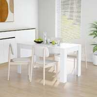 Dining Table White 140x74.5x76 cm Engineered Wood