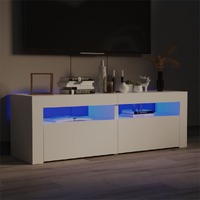  TV Cabinet with LED Lights White 120x35x40 cm