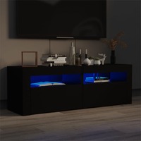  TV Cabinet with LED Lights Black 120x35x40 cm
