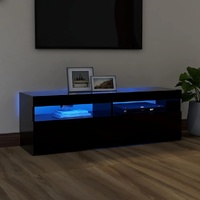  TV Cabinet with LED Lights Black 120x35x40 cm