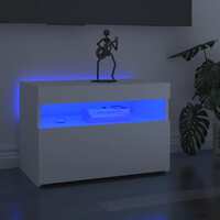  TV Cabinet with LED Lights White 60x35x40 cm