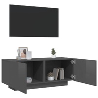  TV Cabinet High Gloss Grey 100x35x40 cm Engineered Wood