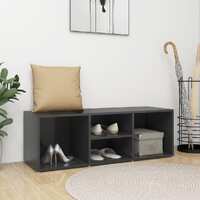  Shoe Storage Bench Grey 105x35x35 cm Engineered Wood