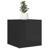  Wall Mounted TV Cabinet High Gloss Black 30.5x30x30 cm