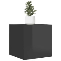  Wall Mounted TV Cabinet High Gloss Grey 30.5x30x30 cm