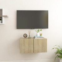  Hanging TV Cabinet Sonoma Oak 60x30x30 cm