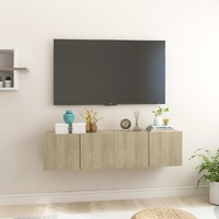  Hanging TV Cabinets 2 pcs Sonoma Oak 60x30x30 cm