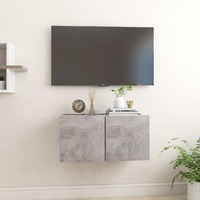  Hanging TV Cabinet Concrete Grey 60x30x30 cm
